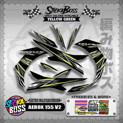 AEROX 155 V2 DECALS ( ELECTRIC MALAYSIAN VERSION )【WITH FREEBIES】