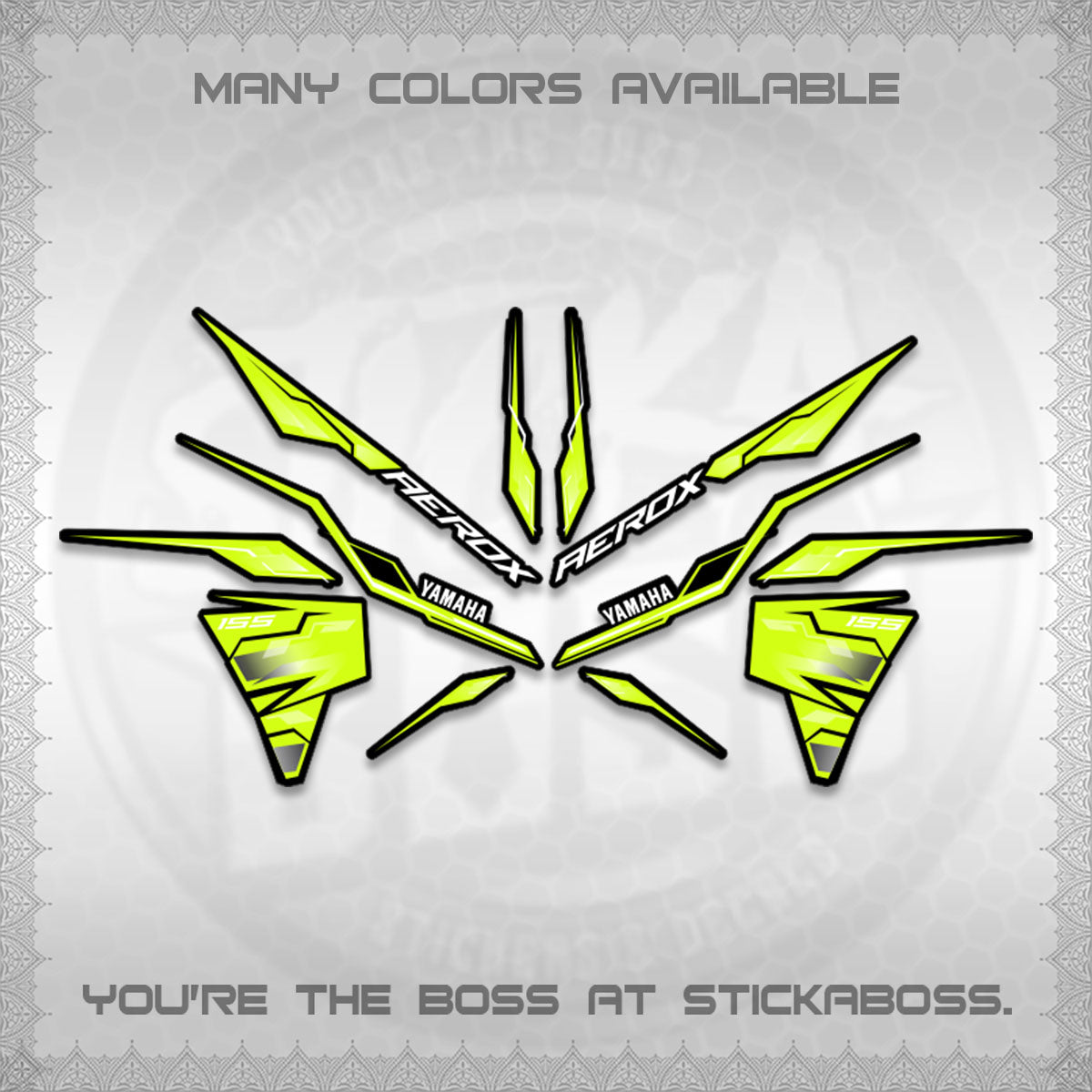 AEROX V3 INDO DECALS (ALPHA TURBO 0001)STICKER DECALS By STICKABOSS