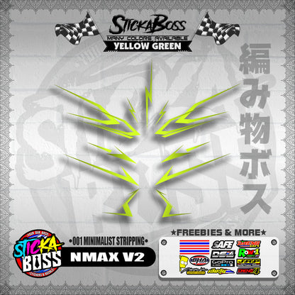 NMAX V2 DECALS ( 001 MINIMALIST STRIPPING )【WITH FREEBIES】