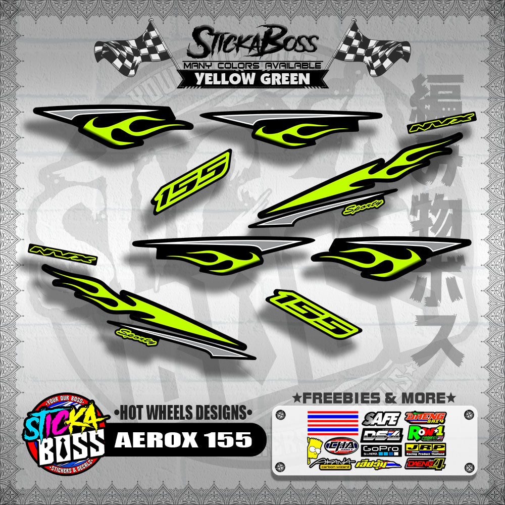AEROX 155 DECALS ( HOT WHEELS DESIGNS )【WITH FREEBIES】