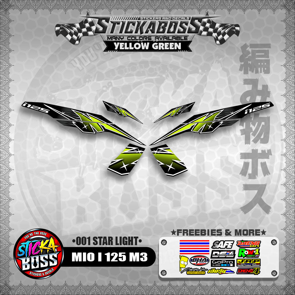MIO I 125 M3 STICKER DECALS ( 001 STAR LIGHT )【WITH FREEBIES】