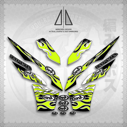 STICKER DECALS for AEROX V3 ALPHA TURBO INDO (AV3ARFISP) By STICKABOSS (SOFIE LAMINATED WATERPROOF)