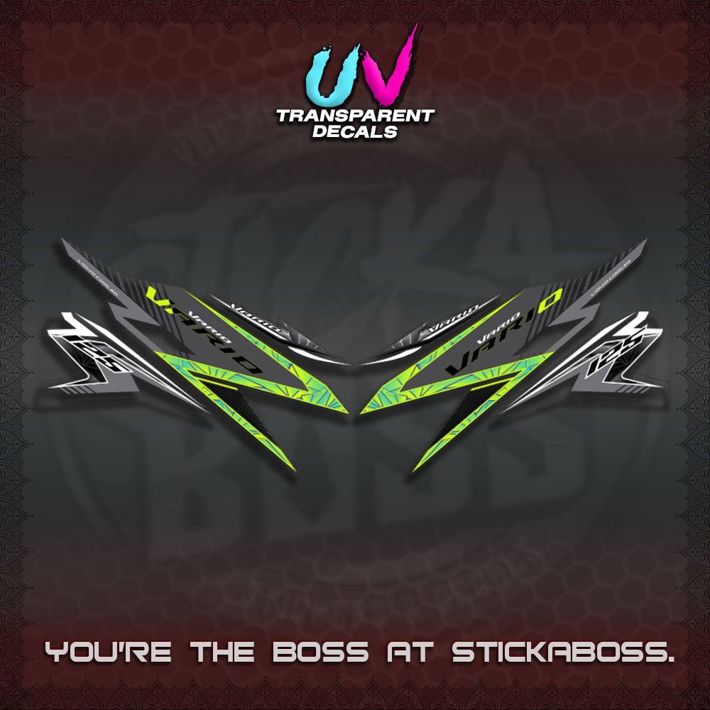 CLICK 125 V2  UV TRANSPARENT VARIO DECALS (2 TONE VIETNAM MOTIF 2026)STICKER DECALS By STICKABOSS