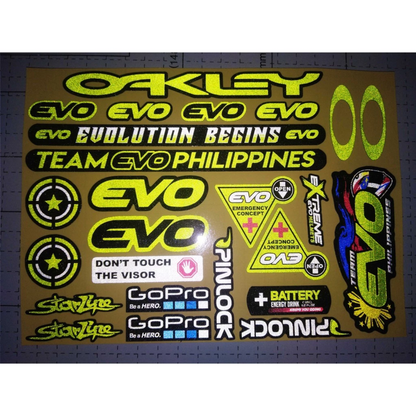 EVO REFLECTORIZED HELMET VISOR STICKERS【DIFFERENT COLORS / THICKER QUALITY / HD PRINTOUT】