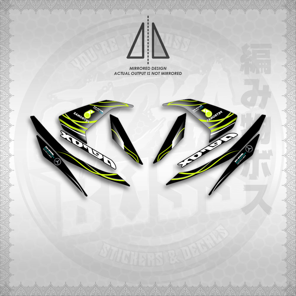 STICKER DECALS for AEROX 155 V1 (AV1MOLIPE) By STICKABOSS (SOFIE LAMINATED WATERPROOF)