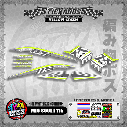 MIO SOUL I 115 STICKER DECALS ( FOR WHITE MX KING ULTIMO )【WITH FREEBIES】
