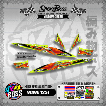 WAVE 125i DECALS ( FIRE SPECIAL EDITION )【WITH FREEBIES】