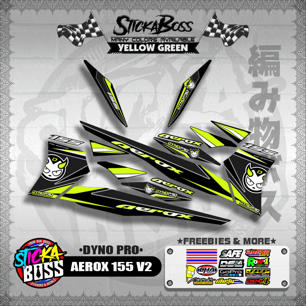 AEROX 155 V2 DECALS ( DYNO PRO )【WITH FREEBIES】