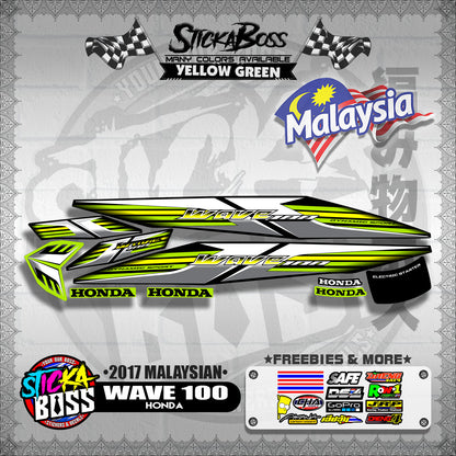 WAVE 100 ( 2017 MALAYSIAN STOCK DECALS )【WITH FREEBIES】