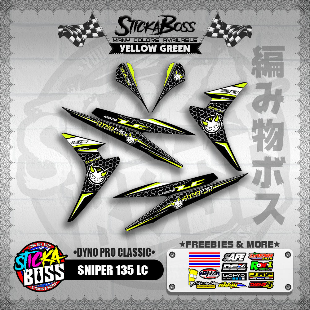 SNIPER 135 LC DECALS ( DYNO PRO CLASSIC )【WITH FREEBIES】
