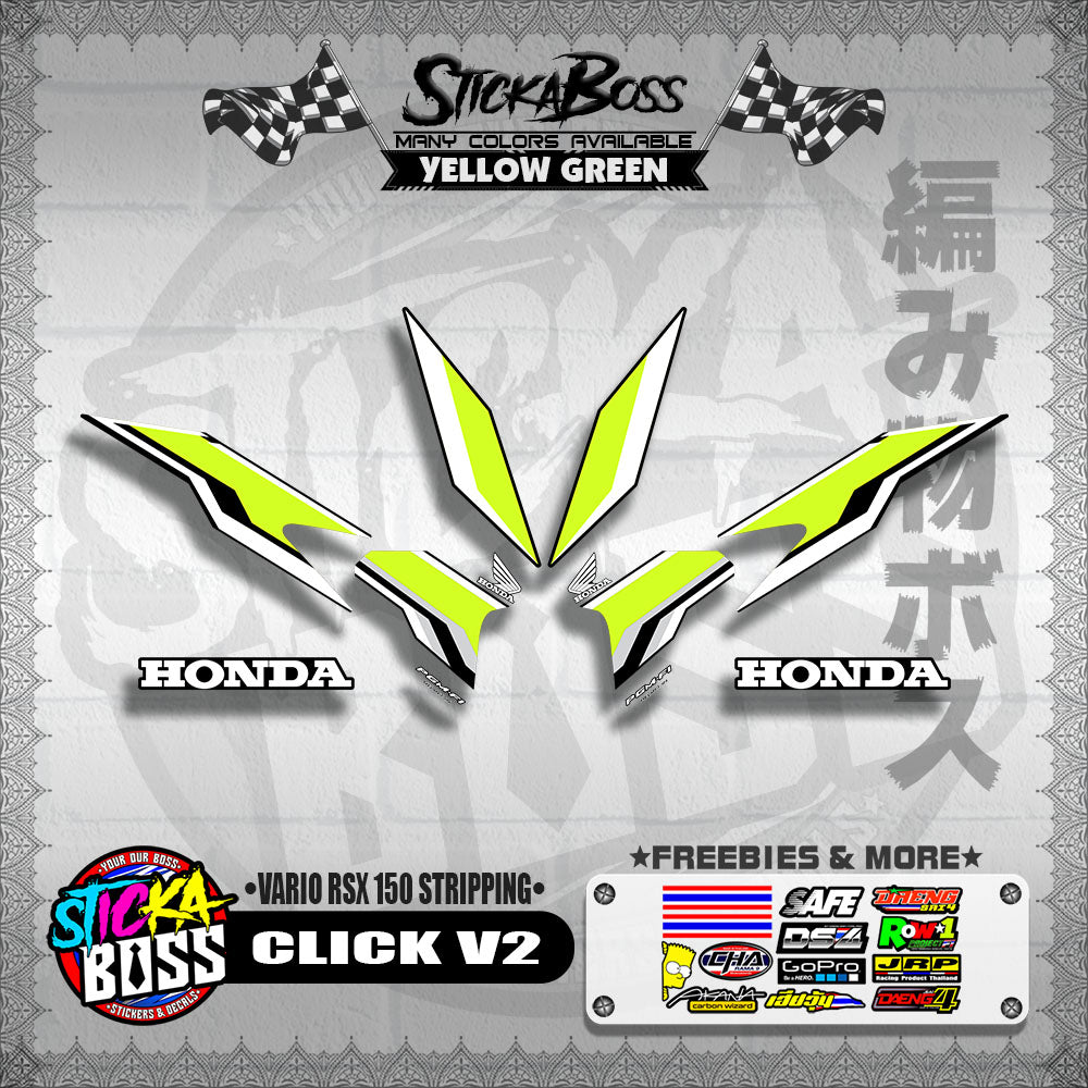 CLICK V2 DECALS ( VARIO RSX 150 STRIPPING )【WITH FREEBIES】