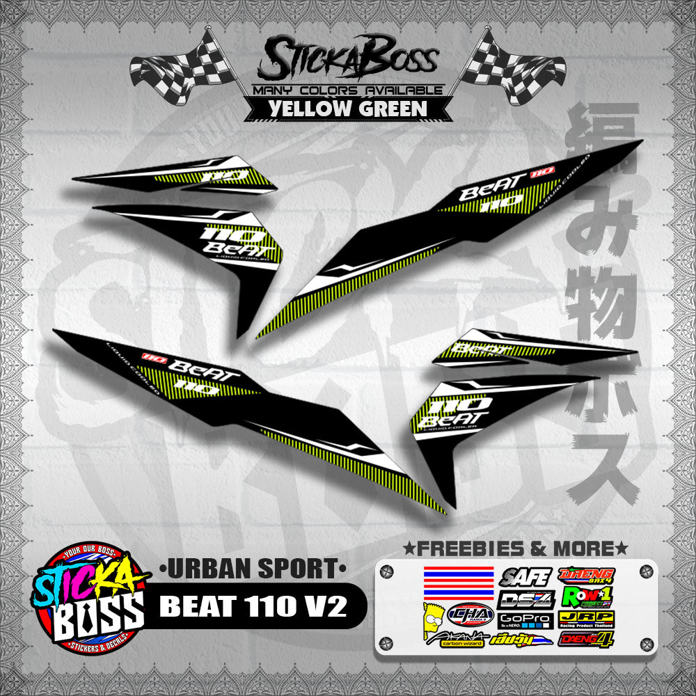 BEAT 110 FI V2 DECALS ( URBAN SPORT )【WITH FREEBIES】