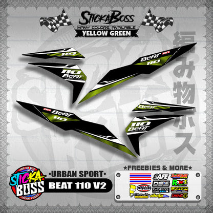 BEAT 110 FI V2 DECALS ( URBAN SPORT )【WITH FREEBIES】
