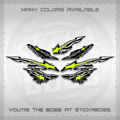 AEROX  V3 INDO DECALS (0005 RISING STAR)STICKER DECALS By STICKABOSS