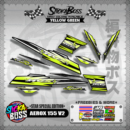 AEROX 155 V2 DECALS ( STAR SPECIAL EDITION )【WITH FREEBIES】