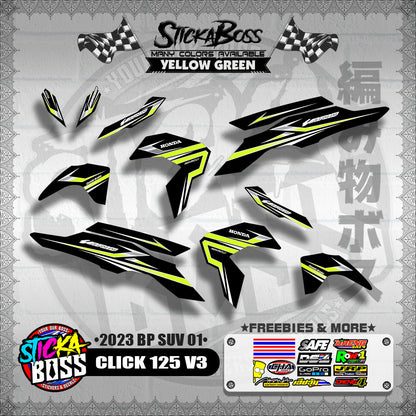 CLICK 125i / 150i V3 DECALS ( 2023 BP SUV 01 )【WITH FREEBIES】