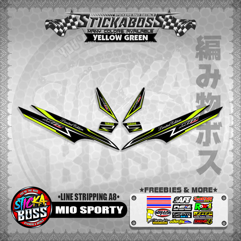 MIO SPORTY INDO STICKER DECALS (LINE STRIPPING A8)【WITH FREEBIES】