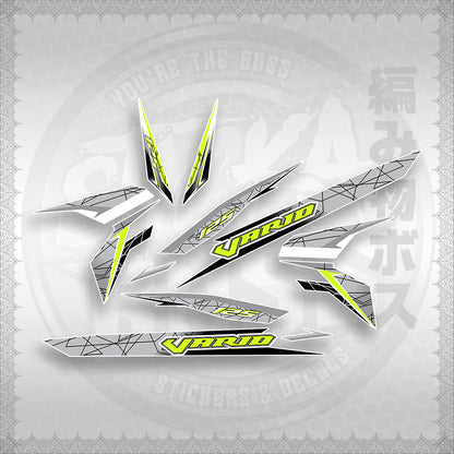 STICKER DECALS for CLICK 125 V3 (CV3VASTTEDEFOWH) By STICKABOSS (SOFIE LAMINATED WATERPROOF)