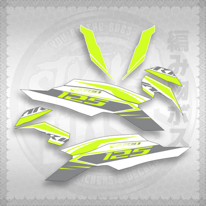 STICKER DECALS for CLICK 125 V3 MALAY / INDO CONCEPT (CV3FOWHSLSTA30) By STICKABOSS (SOFIE LAMINATED)