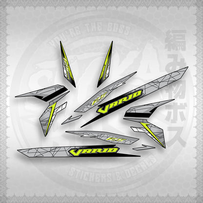 STICKER DECALS for CLICK 125 V3 ( CV3VASTTEDE ) By STICKABOSS (SOFIE LAMINATED WATERPROOF)