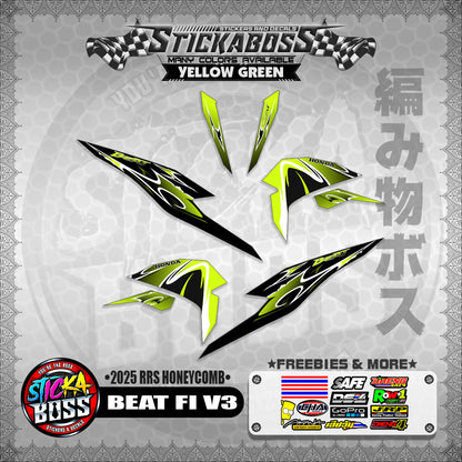 BEAT FI V3 INDO STICKER DECALS ( 2025 RRS HONEYCOMB )【WITH FREEBIES】