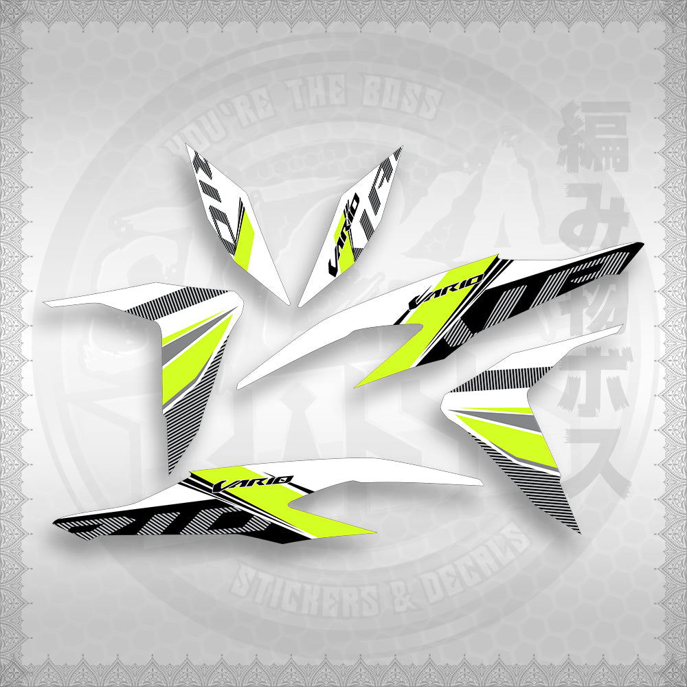 STICKER DECALS for CLICK V2 (CV2VA20MAFOWH) By STICKABOSS (SOFIE LAMINATED WATERPROOF)