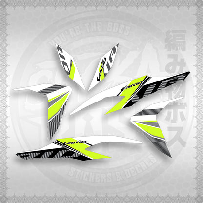 STICKER DECALS for CLICK V2 (CV2VA20MAFOWH) By STICKABOSS (SOFIE LAMINATED WATERPROOF)
