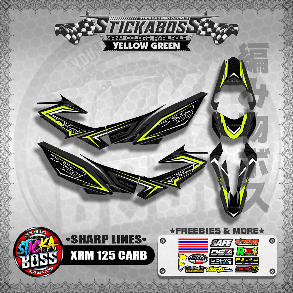 XRM 125 CARB STICKER FULL DECALS ( SHARP LINES )【WITH FREEBIES】