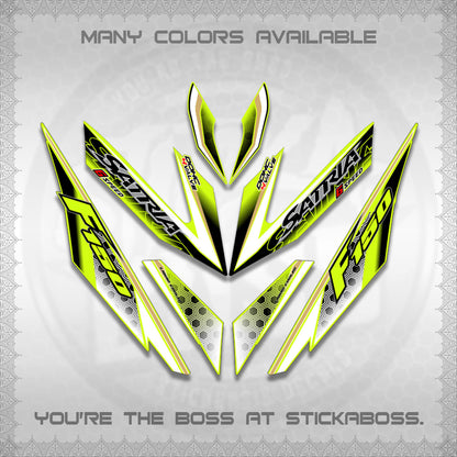 RAIDER 150 Fi SATRIA DECALS (NEW DESIGN 11 11)STICKER DECALS By STICKABOSS