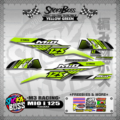 MIO i 125 STOCK DECALS ( M3 RACING ) 【WITH FREEBIES】