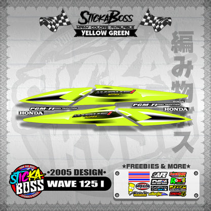 WAVE 125 I DECALS ( 2005 DESIGN )【WITH FREEBIES】