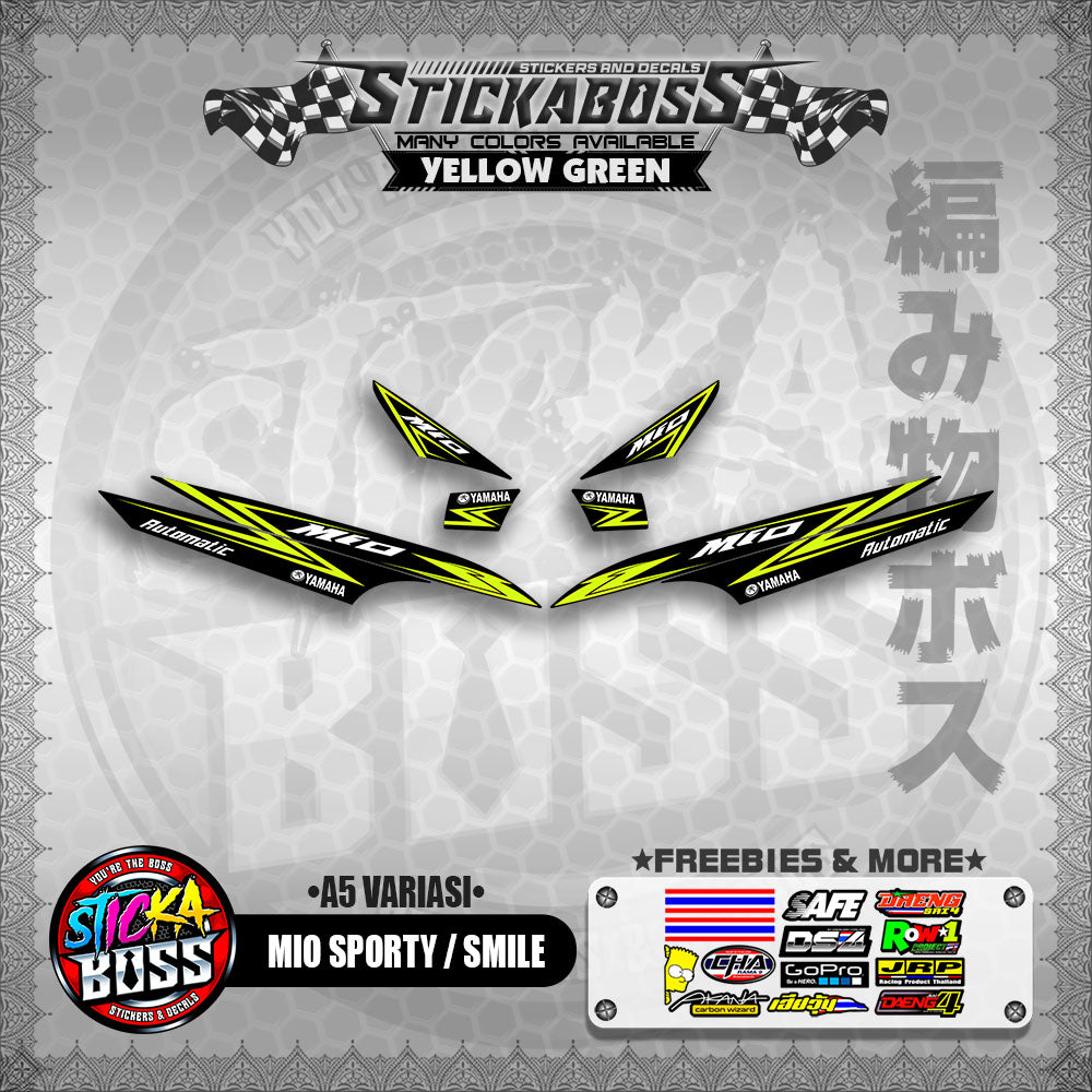 MIO SPORTY / SMILE INDO STICKER DECALS ( A5 VARIASI )【WITH FREEBIES】