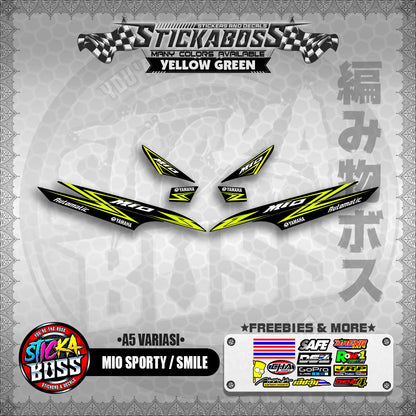MIO SPORTY / SMILE INDO STICKER DECALS ( A5 VARIASI )【WITH FREEBIES】