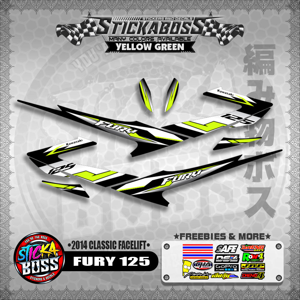 FURY 125 STICKER DECALS ( 2014 CLASSIC FACELIFT )【WITH FREEBIES】
