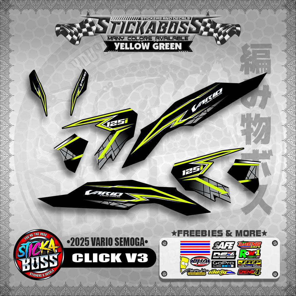 CLICK V3 INDO STICKER DECALS ( 2025 VARIO SEMOGA  )【WITH FREEBIES】