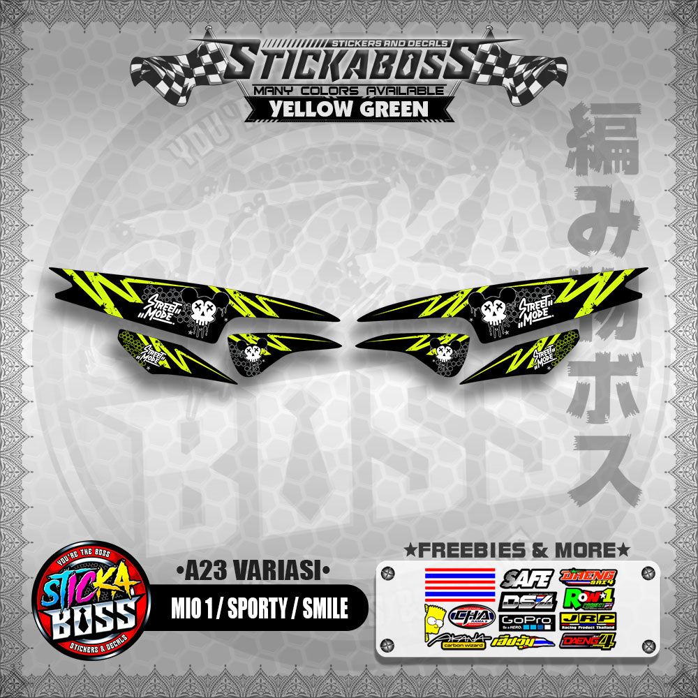 MIO 1 / SPORTY / SMILE INDO STICKER DECALS (A23 VARIASI)【WITH FREEBIES】