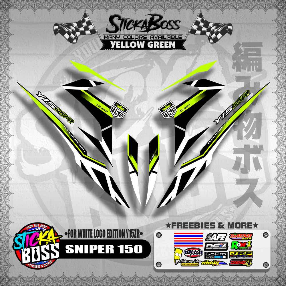 SNIPER 150 DECALS ( WHITE EDITION Y15ZR )【WITH FREEBIES】