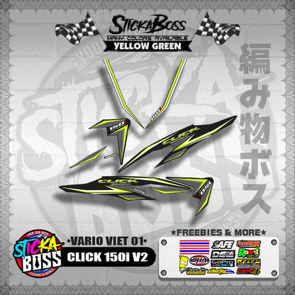 CLICK 150i V2 DECALS ( VARIO VIET 01 )【WITH FREEBIES】