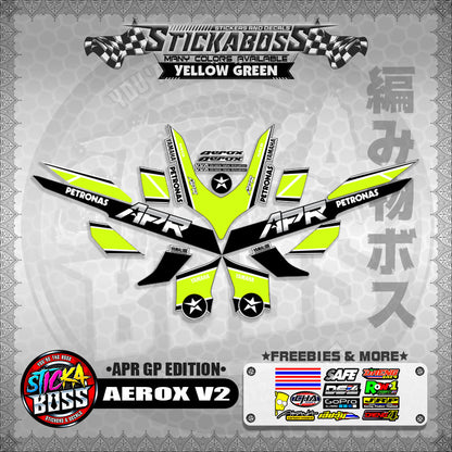AEROX V2 STICKER DECALS ( APR GP EDITION )【WITH FREEBIES】