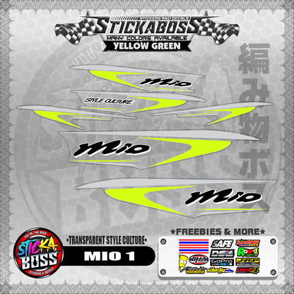 【PREMIUM UV PRINT】TRANSPARENT MIO 1 STICKER DECALS ( STYLE CULTURE )【WITH FREEBIES】