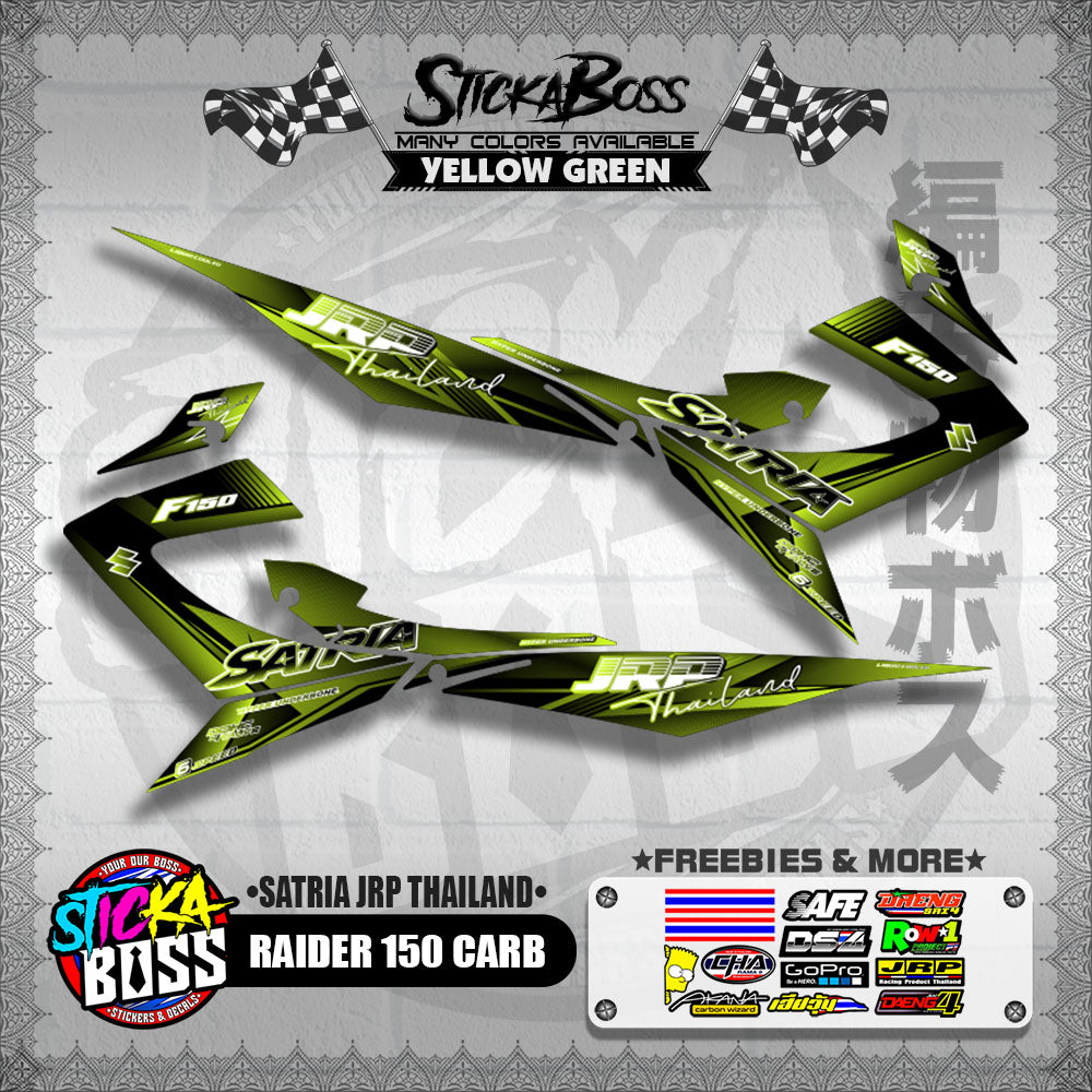 RAIDER 150 CARB DECALS ( SATRIA JRP THAILAND ) [ PREMIUM GLOSSY LAMINATED ]【WITH FREEBIES】
