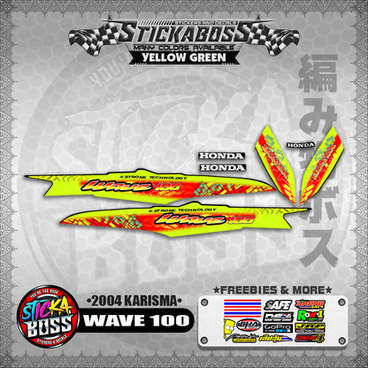 WAVE 100 STICKER DECALS ( 2004 KARISMA )【WITH FREEBIES】