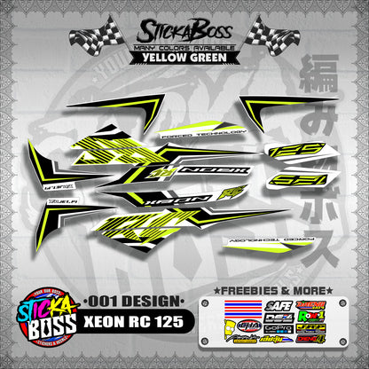 XEON RC 125 STOCK DECALS ( 001 DESIGN )【WITH FREEBIES】