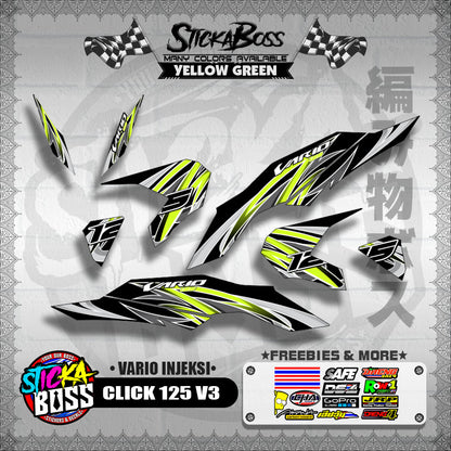 CLICK 125 V3 DECALS ( VARIO INJEKSI )【WITH FREEBIES】