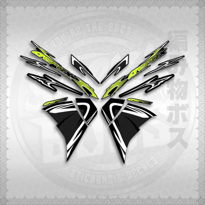 STICKER DECALS for AEROX 155 V2 (AV225LENEMOHO) By STICKABOSS (SOFIE LAMINATED WATERPROOF)