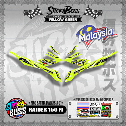 RAIDER 150 FI MALAYSIAN DECALS ( F150 SATRIA MALAYSIA 01 )【WITH FREEBIES】