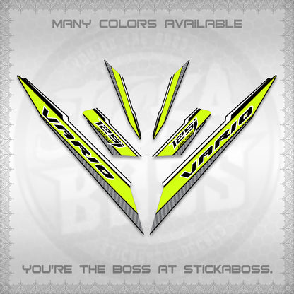 CLICK 125 V3 VARIO DECALS (2024 SV 12-A1 STYLE) STICKER DECALS By STICKABOSS
