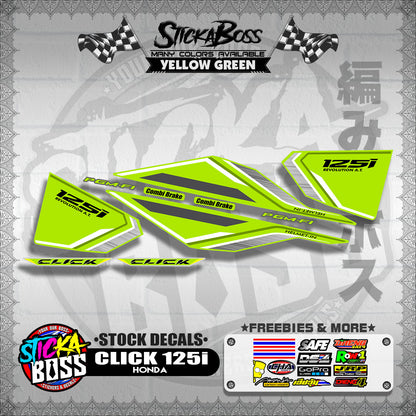CLICK 125i V1 ( STOCK DECALS ) 【WITH FREEBIES】