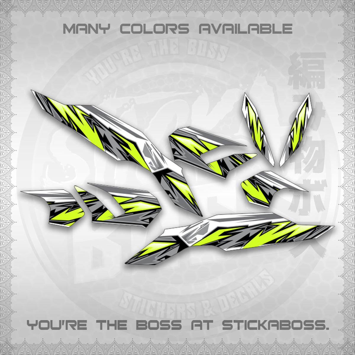 CLICK V3 INDO MALAY CONCEPT ( FOR WHITE STRIPING NEW CUSTOM DESIGN ) STICKER DECALS By STICKABOSS
