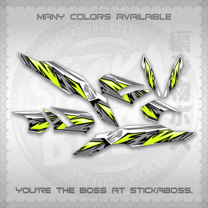 CLICK V3 INDO MALAY CONCEPT ( FOR WHITE STRIPING NEW CUSTOM DESIGN ) STICKER DECALS By STICKABOSS